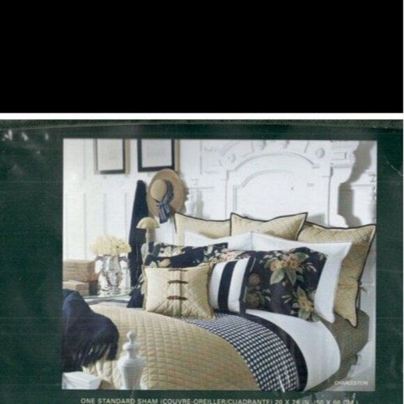 Ralph Lauren CHARLESTON Tan Chino Quilted standard Sham NEW w/ Tags - Picture 6 of 7